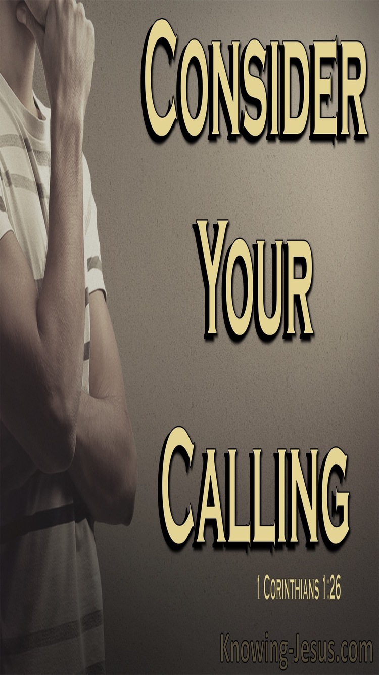 1 Corinthians 1:26 Consider Your Calling (beige)